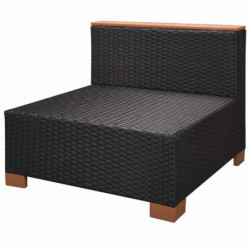 8-tlg. Garten-Lounge-Set Penelope mit Auflagen Poly Rattan Schwarz