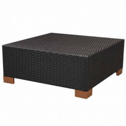 8-tlg. Garten-Lounge-Set Penelope mit Auflagen Poly Rattan Schwarz