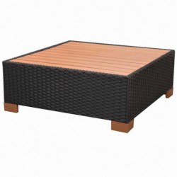 8-tlg. Garten-Lounge-Set Penelope mit Auflagen Poly Rattan Schwarz