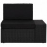 10-tlg. Garten-Lounge-Set Poly Rattan Schwarz