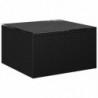 9-tlg. Garten-Lounge-Set mit Kissen Poly Rattan Schwarz