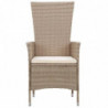 7-tlg. Garten-Essgruppe Poly Rattan Beige