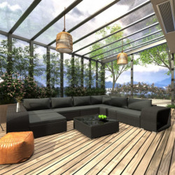 10-tlg. Garten-Lounge-Set...