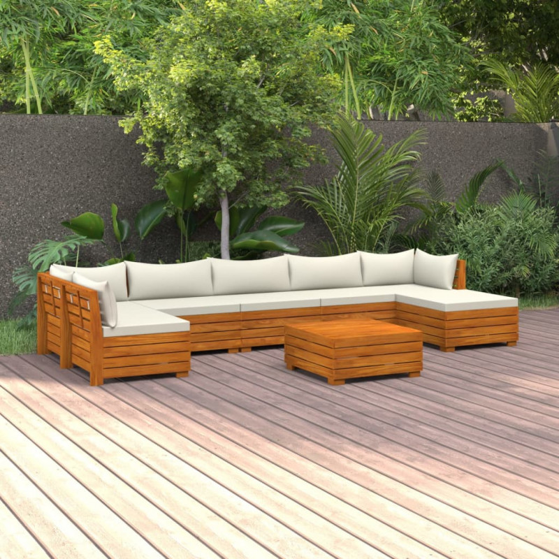 8-tlg. Garten-Lounge-Set Per mit Kissen Massivholz Akazie