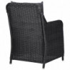 9-tlg. Garten-Essgruppe Rembrandt Poly Rattan Schwarz