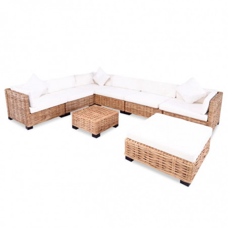 Sofagarnitur Xuan 27-tlg. Natürliches Rattan