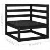 14-tlg. Garten-Lounge-Set mit Kissen Schwarz Kiefer Massivholz