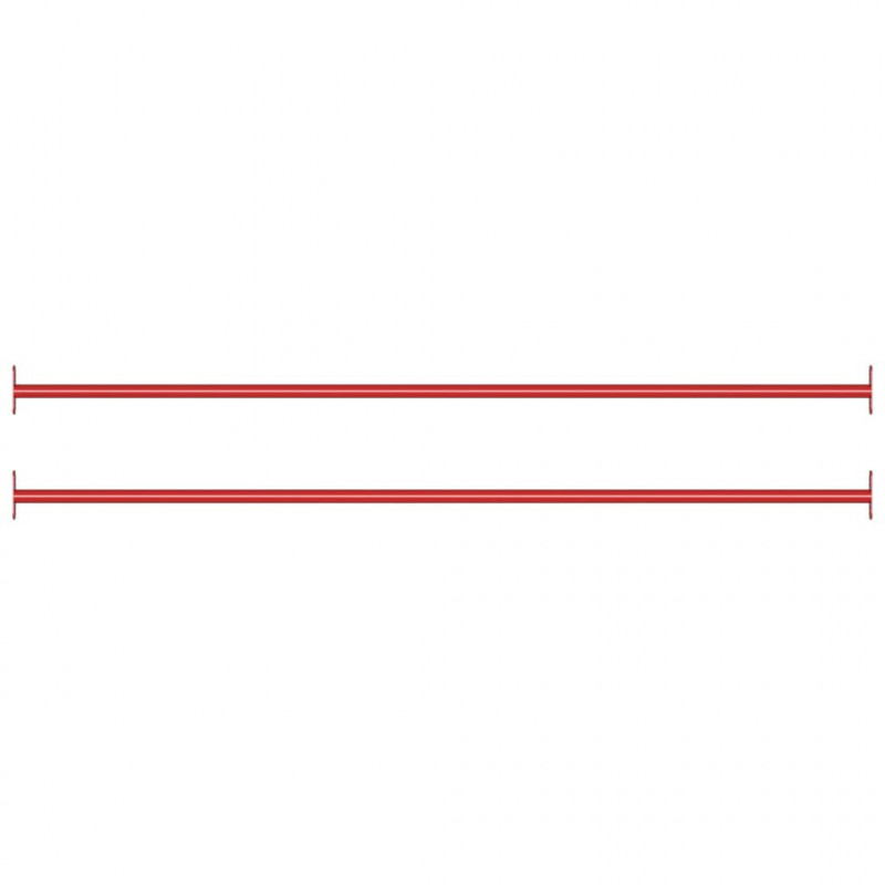 Turnstangen 2 Stk. 125 cm Stahl Rot
