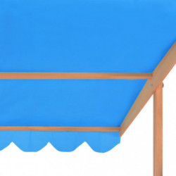 Sandkasten mit Verstellbarem Dach Tannenholz 115x115x115 cm