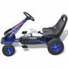 Pedal Go-Kart mit verstellbarem Sitz Blau