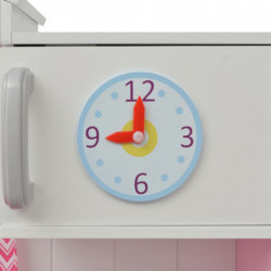 Spielzeugküche Holz 82×30×100 cm Rosa und Weiß