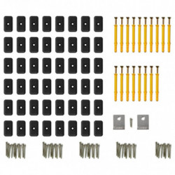 WPC Massive Terrassendielen mit Zubehör 10 m² 2,2m Dunkelbraun