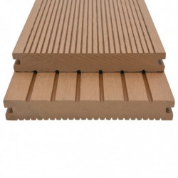 WPC Massive Terrassendielen mit Zubehör 10 m² 4 m Teak