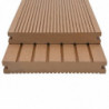 WPC Massive Terrassendielen mit Zubehör 10 m² 4 m Teak