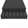 WPC Massive Terrassendielen mit Zubehör 20 m² 4 m Schwarz