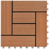 22 Stk. Terrassenfliesen 30 x 30 cm 2 qm WPC Braun