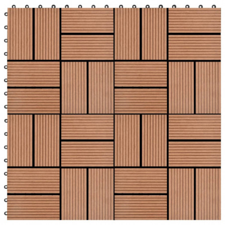 22 Stk. Terrassenfliesen 30 x 30 cm 2 qm WPC Braun