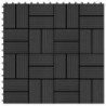 22 Stk. Terrassenfliesen 30 x 30 cm 2 qm WPC Schwarz