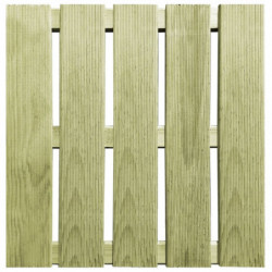 Terrassenfliesen 30 Stk. 50×50 cm Grün Holz