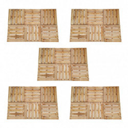 Terrassenfliesen 30 Stk. 50×50 cm Braun Holz