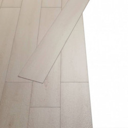 PVC Laminat Dielen Selbstklebend 5,21m² 2mm Eiche Klassisch Weiß
