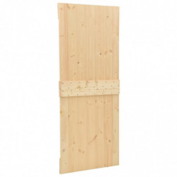 Schiebetür mit Beschlag 90x210 cm Kiefer Massivholz