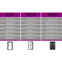 3057563 Front Door White 108x200 cm (147140+203899)