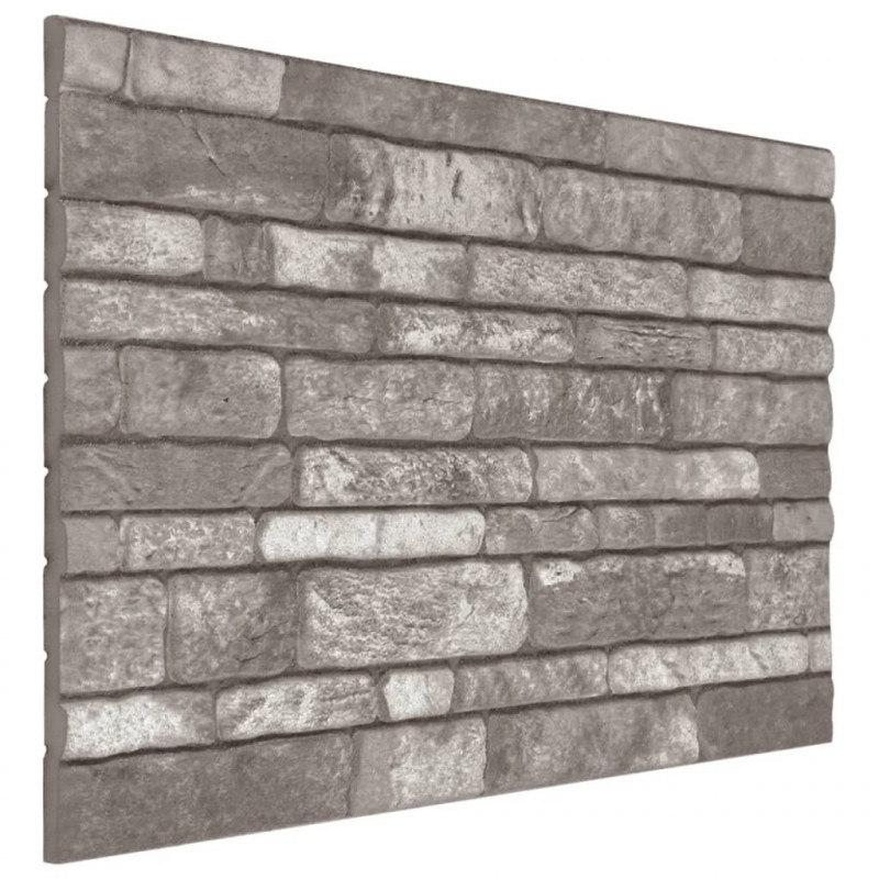 vidaXL 3D-Wandpaneele 10 Stk. Dunkelgrau Backstein-Optik EPS