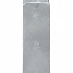 Pfostenträger 6 Stk. Silbern 8×6×60 cm Verzinkter Stahl