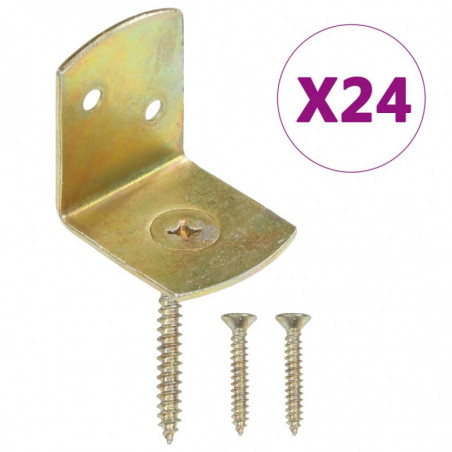 Flechtzaunhalter 24 Stk. L-Form Verzinktes Metall