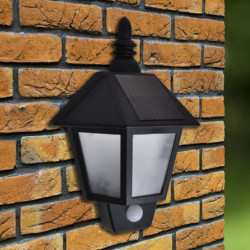 2x Solarwandlampe mit Bewegungssensor