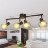 Deckenstrahler Industrie-Stil Drahtgestell + 4 LED-Glühlampen schwarz