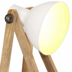 Stehlampe Weiß E27 Mango Massivholz