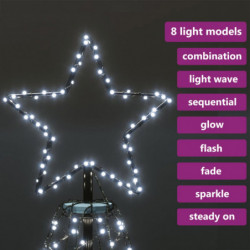 LED-Weihnachtsbaum mit Metallpfosten 500 LEDs Kaltweiß 3 m