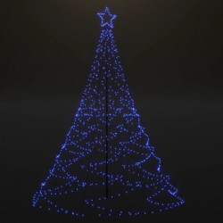 LED-Weihnachtsbaum mit Metallpfosten 500 LEDs Blau 3 m