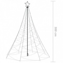 LED-Weihnachtsbaum mit Metallpfosten 500 LEDs Mehrfarbig 3 m