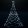 LED-Weihnachtsbaum mit Metallstange 1400 LEDs Kaltweiß 5 m