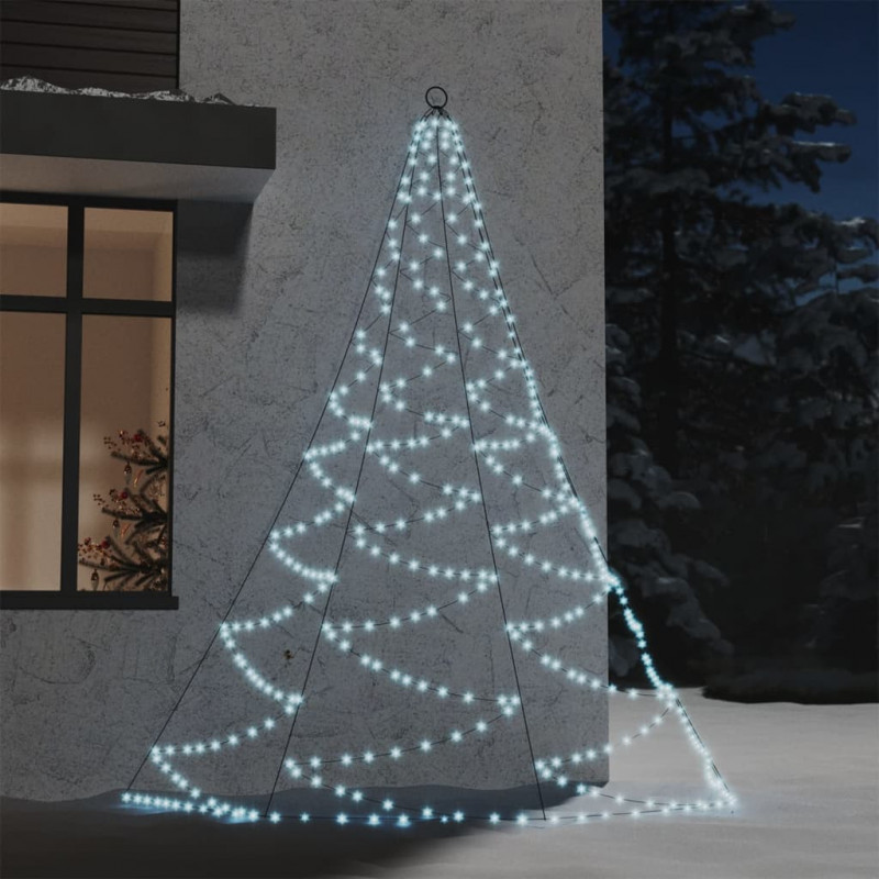 LED-Wandbaum mit Metallhaken 260 LED Kaltweiß 3m Indoor Outdoor