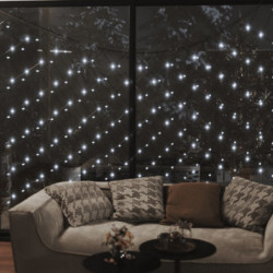 LED-Lichternetz Kaltweiß 3x2 m 204 LEDs Indoor Outdoor