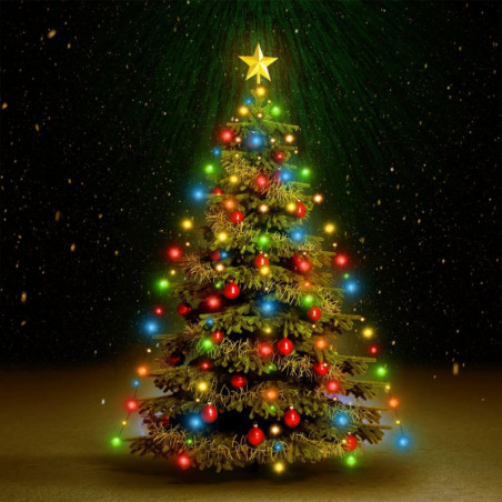 Weihnachtsbaum-Lichternetz mit 150 LEDs Bunt 150 cm