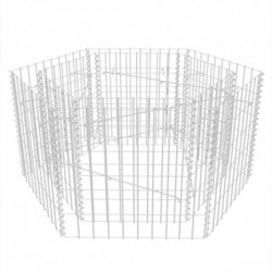 Sechseckiges Gabionen-Hochbeet 100×90×50 cm
