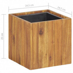 Garten-Hochbeet 24,5x24,5x25 cm Massivholz Akazie