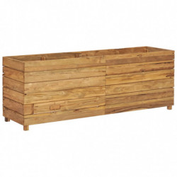 Hochbeet 150x40x55 cm Teak Altholz und Stahl