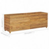 Hochbeet 150x40x55 cm Teak Altholz und Stahl