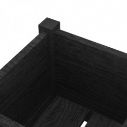 Pflanzkübel 2 Stk. Schwarz 31x31x70 cm Massivholz Kiefer