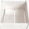 Pflanzkübel Weiß 40x40x70 cm Massivholz Kiefer