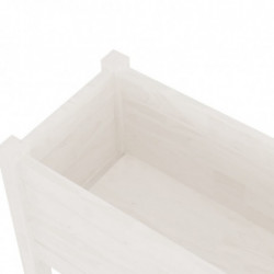 Pflanzkübel Weiß 70x31x70 cm Massivholz Kiefer