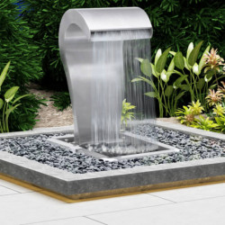 Garten-Wasserfall Silbern...