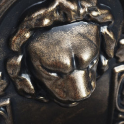 Wandbrunnen Löwenkopf Design Bronze