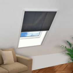 Insektenschutz-Plissee für Fenster Aluminium 80 x 120 cm